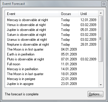 Astronomical Events